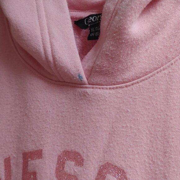 3/25 George pink hoodie sweater long sleeves kids youth size XL 14/16 ap… - Picture 6 of 8